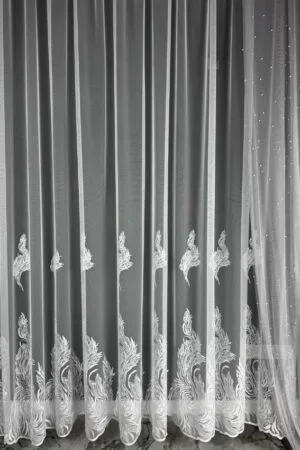 Firana siatka turecka biała tańczące płomienie