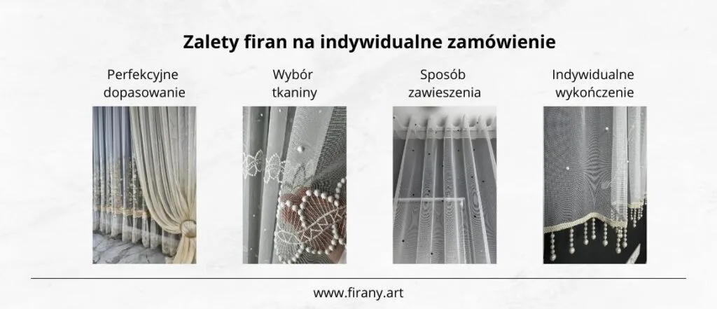 Zalety firan na zamówienie - wymiar dopasowany do konkretnego okna