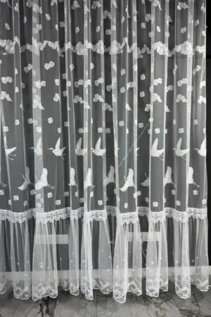 Firana siatka turecka z motywem żurawi i spódniczką