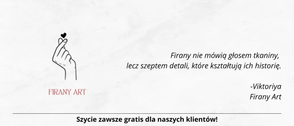 Szycie gratis na firany.art - dekoracje okienne w dobrym sklepie