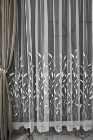 Firana z realistycznym wzorem kłosów