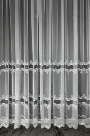 Firana z markizety z podwójną gipiurą – U60