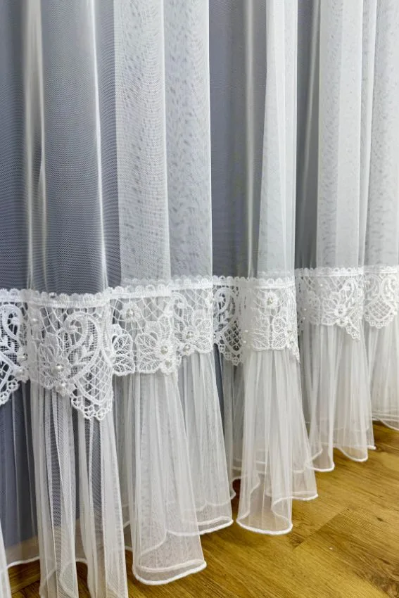 Firana biała Pearl Harmony