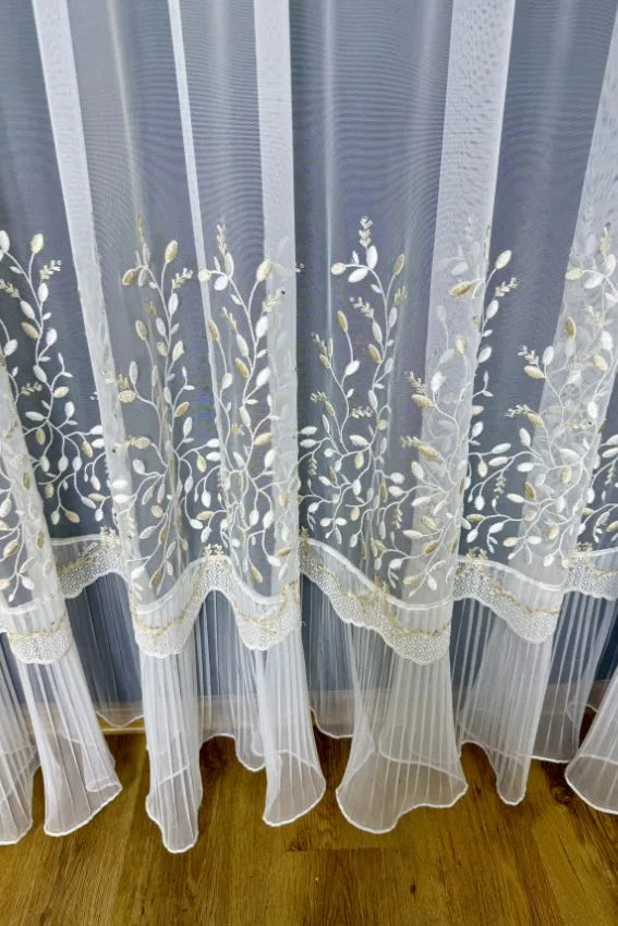Firana mleczna biel Golden Mist