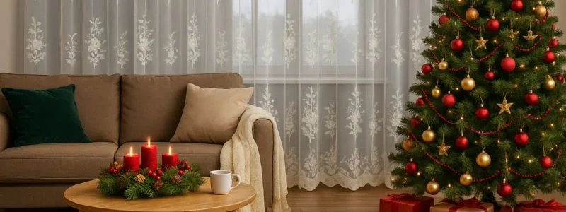 Firana w salonie nadaje mu elegancji i przytulności