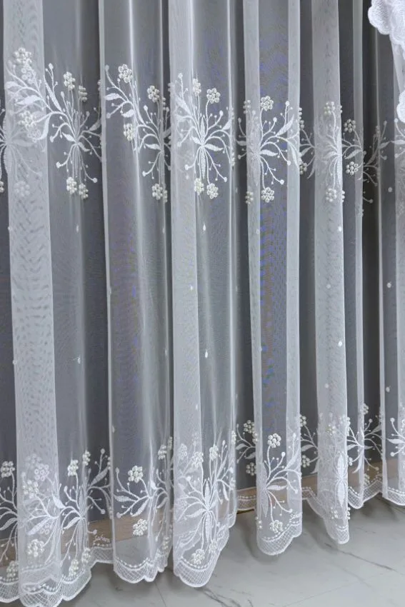 Firana biała Dual Bloom