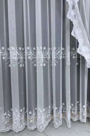 Firana biała Dual Bloom