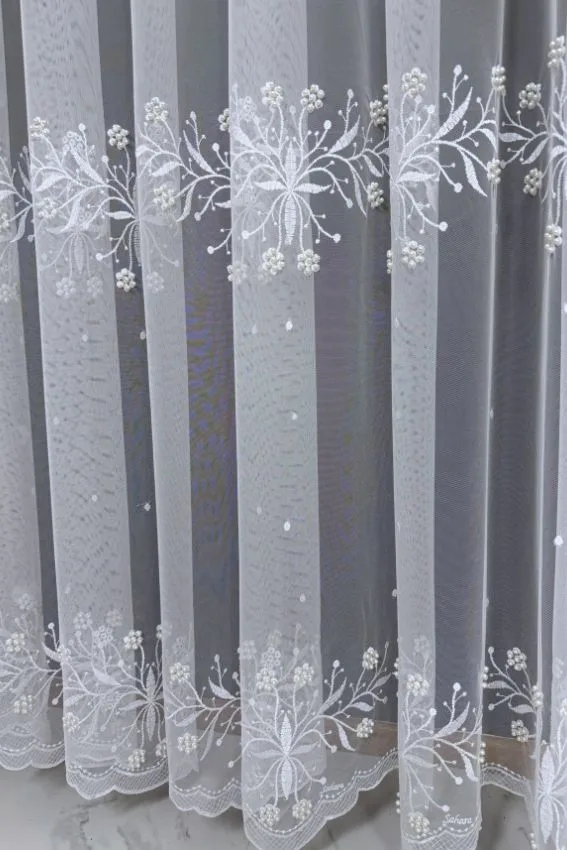 Firana biała Dual Bloom