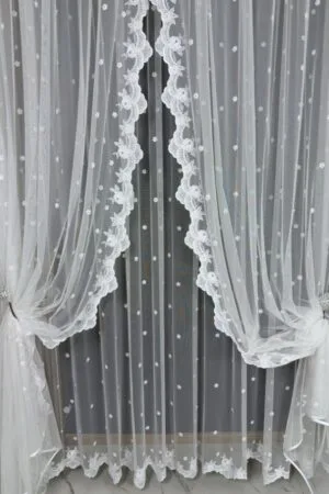 Firana biała Snow Bloom