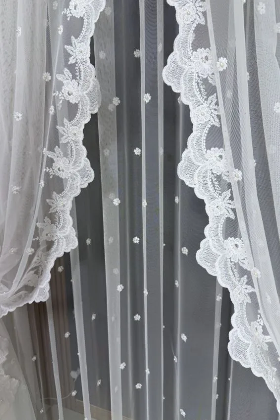 Firana biała Snow Bloom