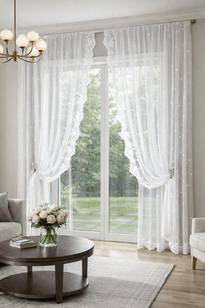 firana snow bloom w aranżacji