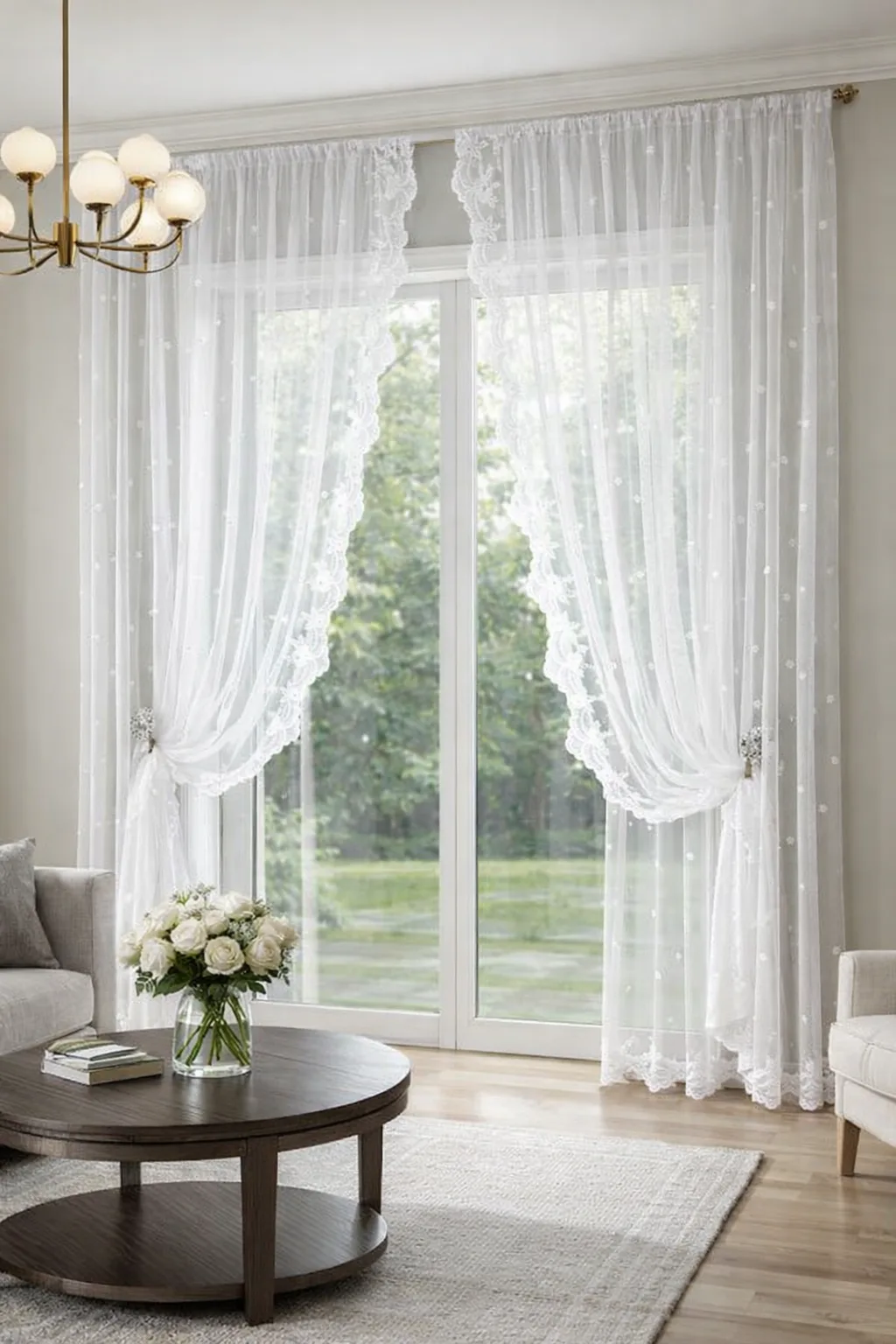 firana snow bloom w aranżacji