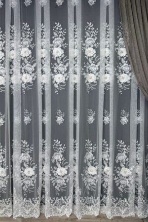 Firana Silver Bloom Pearl 3D - BR34
